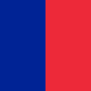 Blauw en rood verticaal gesplitste achtergrond Verticaal gesplitste achtergrond met diepblauw aan de linkerkant en levendig rood aan de rechterkant, ideaal voor contrasterend ontwerp.
