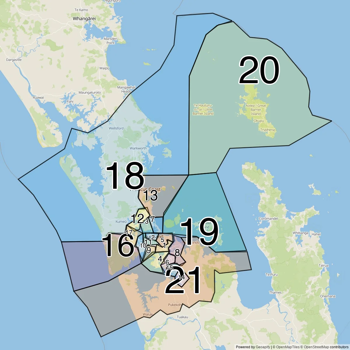 Auckland lokale bestuursgebieden