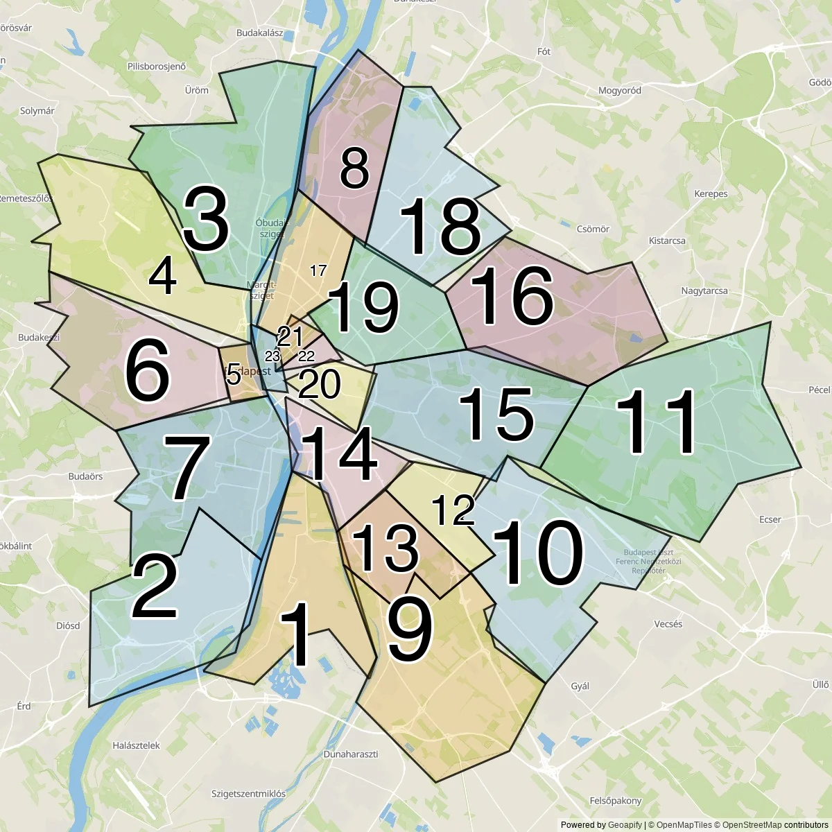 Boedapest districten