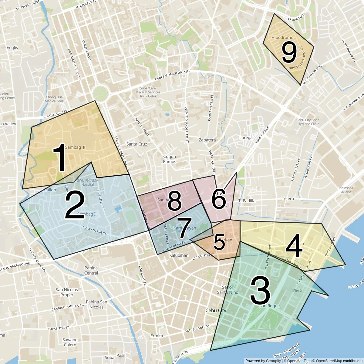 Cebu City centrale barangays