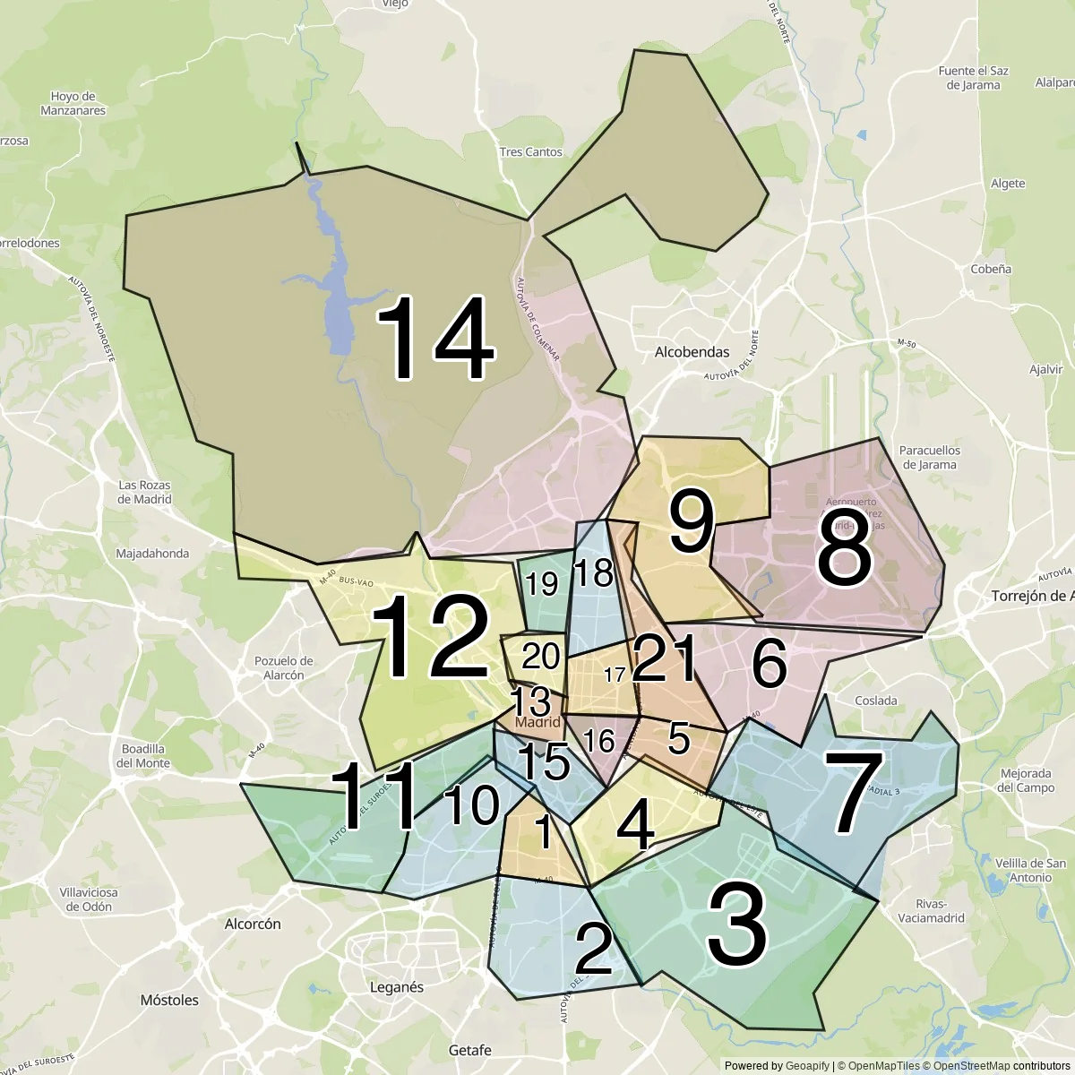 Madrid districten