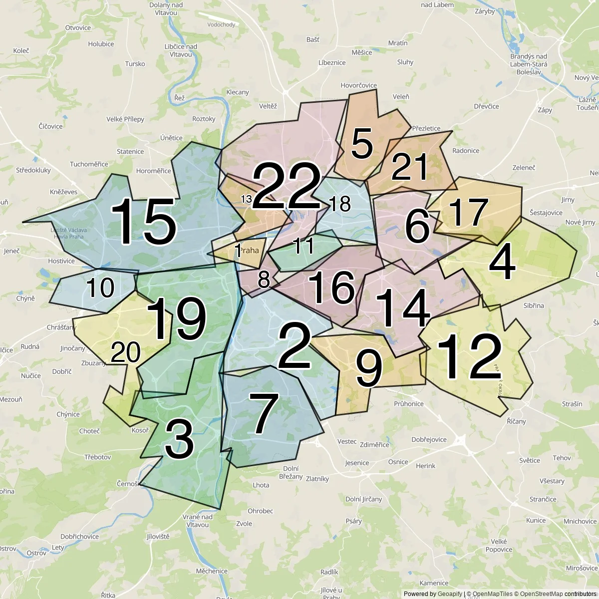 Praag districten