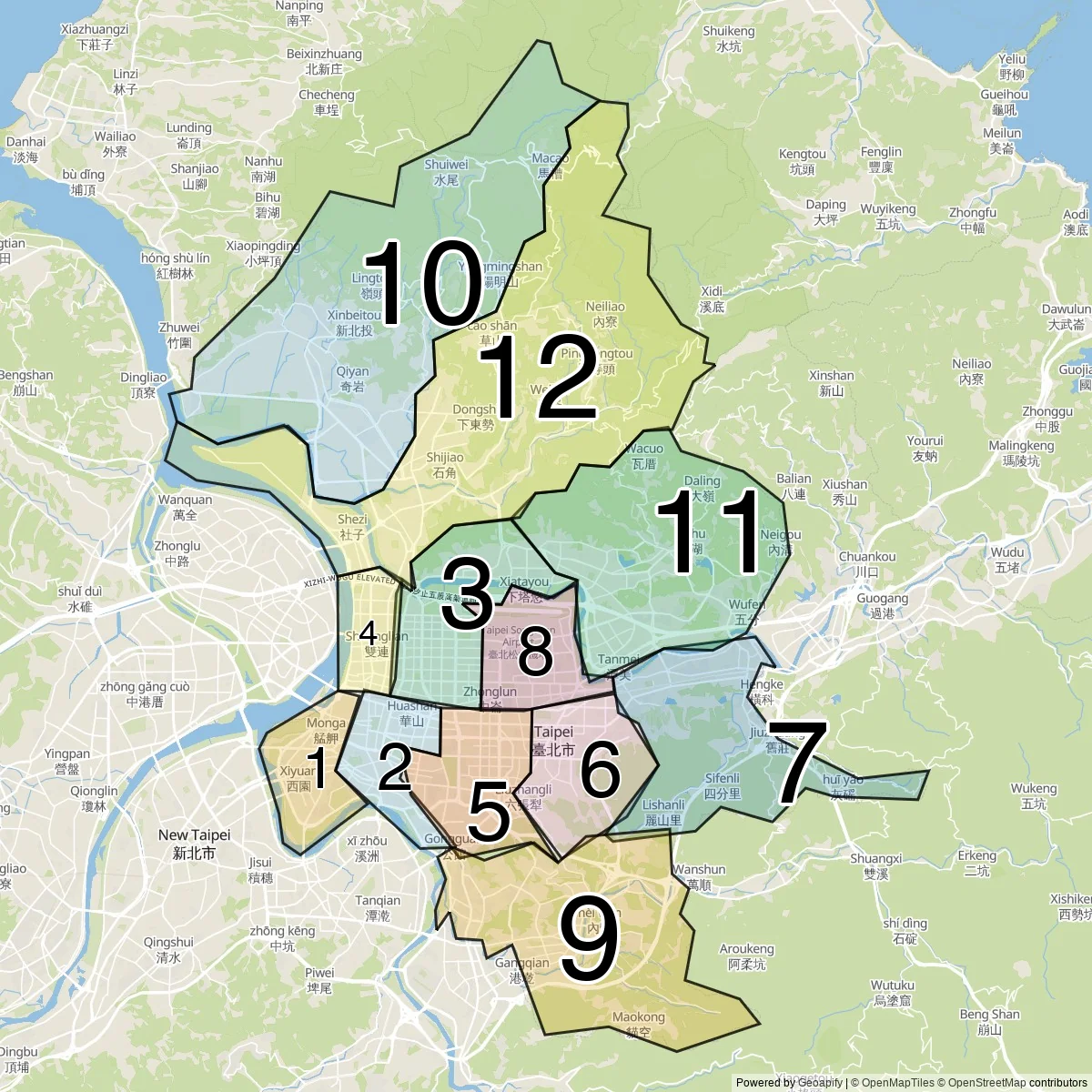 Taipei districten